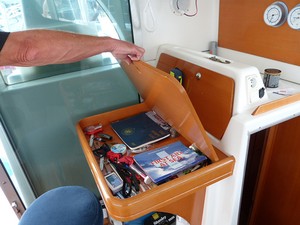 Nav desk of the same Lagoon 38 catamaran. photo copyright Marine Auctions taken at  and featuring the  class