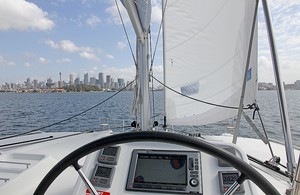 Command and control from the pilot's seat takes on a whole new meaning with the Lagoon 450. photo copyright  John Curnow taken at  and featuring the  class