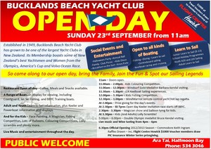Buckland Beach YC Open Day on this Sunday photo copyright Chris Marsh taken at  and featuring the  class