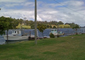 Prawn trawlers in one of the many rivers of Northern NSW. photo copyright  John Curnow taken at  and featuring the  class
