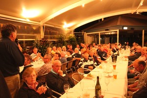 Richard Ward speaking to Seawind owners at the Friday night ``Meet the Fleet' dinner - 2012 Seawind Owners Pittwater Regatta photo copyright Brent Vaughan taken at  and featuring the  class