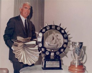 Jim Kilroy with 1968 Acapulco Race trophies - Image: Kialoa US-1: Dare to Win photo copyright SW taken at  and featuring the  class