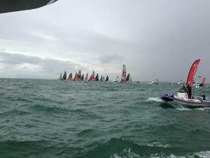 Start of the seventh Vendee Globe. photo copyright Vendee Globe http://www.vendeeglobe.org taken at  and featuring the  class
