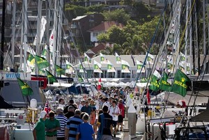 Ambiance at the dockside before the start on Boxing Day - Rolex Sydney Hobart Yacht Race photo copyright  Rolex/Daniel Forster http://www.regattanews.com taken at  and featuring the  class