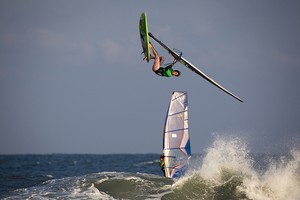 Camille Juban, backloop - 2012 AWT Hatteras Wave Jam photo copyright  Kevin Pritchard / AWT http://www.americanwindsurfingtour.com/ taken at  and featuring the  class