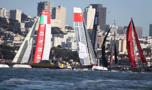 China Team in action, San Francisco photo copyright China Team http://www.americascup.com/ taken at  and featuring the  class