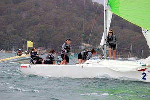 Claudia Pierce and the all female crew from RNZYS - 2012 Harken Youth Match Racing Championships photo copyright Royal New Zealand Yacht Squadron http://www.rnzys.org.nz taken at  and featuring the  class