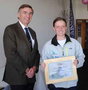 Yachting Tasmania president Garry Langford and Laser Radial sailor Anna Vaughan,  winnner of Tasmania's Outstanding Youth Achievement Award photo copyright Rob Cruse taken at  and featuring the  class
