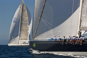 Filip Balcaen's NILAYA and Hasso Plattner's VISIONE - Maxi Yacht Rolex Cup 2012 photo copyright  Rolex / Carlo Borlenghi http://www.carloborlenghi.net taken at  and featuring the  class