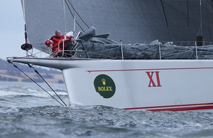 Time Wiseman, bowman on Wild Oats XI keeps a low profile - Rolex Sydney Hobart 2012 photo copyright Crosbie Lorimer http://www.crosbielorimer.com taken at  and featuring the  class