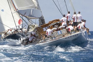 Ranger and Velsheda racing in the Caribbean photo copyright Claire Matches http://www.clairematches.com taken at  and featuring the  class