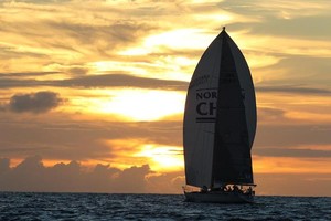 Spectacular Caribbean sunset as Northern Child races in the 2012 edition of the RORC Caribbean 600 - RORC Caribbean 600 2013 photo copyright  Tim Wright / Photoaction.com http://www.photoaction.com taken at  and featuring the  class