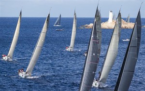 Swan 45 fleet, off Porto Cervo - 2012 Rolex Swan Cup photo copyright  Rolex / Carlo Borlenghi http://www.carloborlenghi.net taken at  and featuring the  class