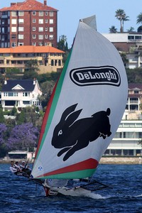 De'Longhi Rabbitohs. - 18ft Skiffs: 2012 NSW Championship, Race 1 photo copyright Frank Quealey /Australian 18 Footers League http://www.18footers.com.au taken at  and featuring the  class
