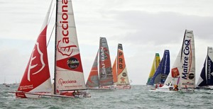 Start of the 2012 Vendee Globe photo copyright ACCIONA/Jesus Renedo http://www.accionasailing.com/ taken at  and featuring the  class