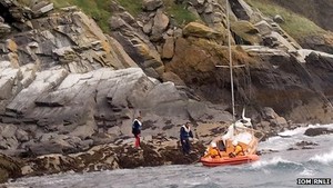 The crew were rescued, but the yacht was holed and couldn't be towed photo copyright  SW taken at  and featuring the  class