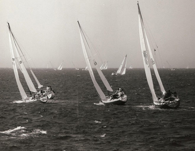 Archived photo from Block Island Race Week in the 1970s. ©  Richard Reuss