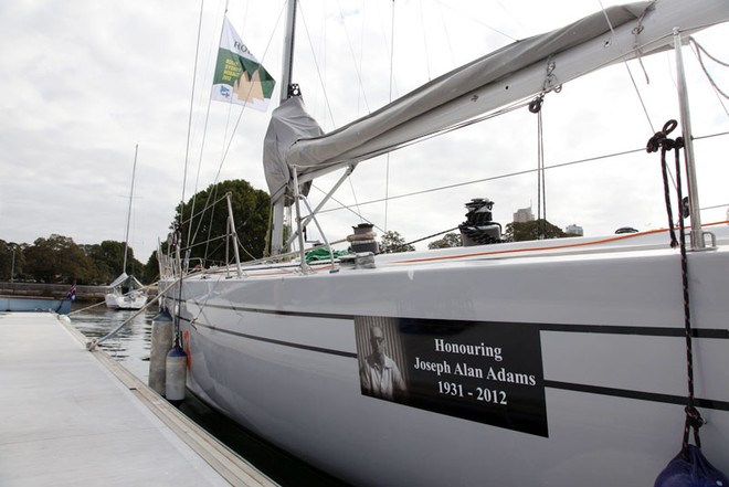 For the 2012 event, Helsal 3 are honouring the recent passing of distinguished designer, Joe Adams. - Rolex Sydney Hobart Yacht Race ©  Alex McKinnon Photography http://www.alexmckinnonphotography.com