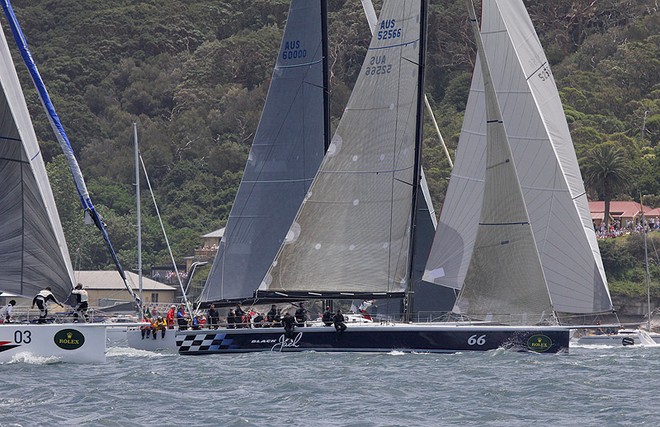 Blackjack sets about getting off to scorching start with Loki and Ichi Ban nearby. - Rolex Sydney Hobart Yacht Race ©  John Curnow
