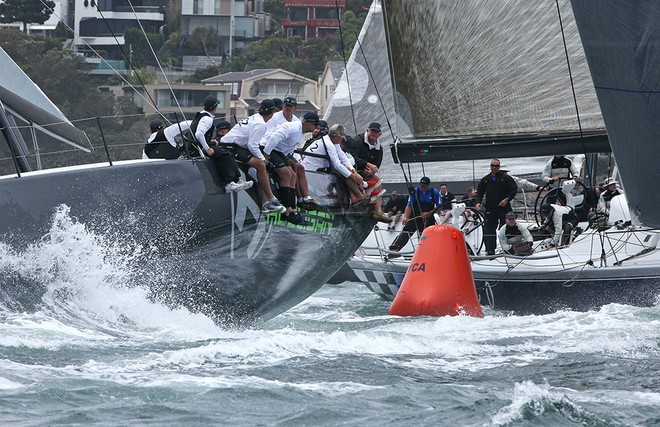 Mark rounding, SOLAS Big Boat Race. - Rolex Sydney Hobart Yacht Race 2102 © Crosbie Lorimer http://www.crosbielorimer.com