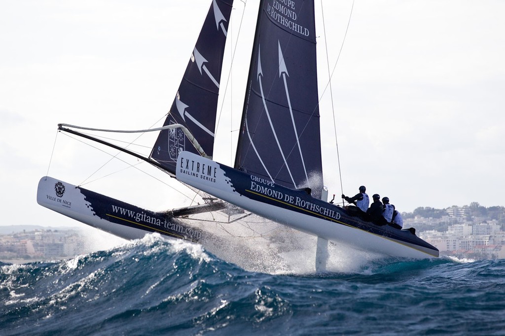 Groupe Edmond de Rothschild soared to victory at the penultimate Act in Nice © Lloyd Images http://lloydimagesgallery.photoshelter.com/