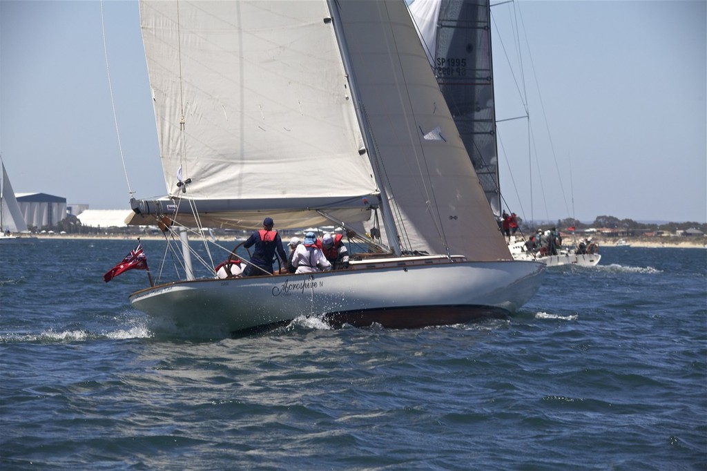 Gary Martin's beautifully restored Acrospire, first and fastest Classic today. - Cockburn Sound Regatta photo copyright Bernie Kaaks taken at  and featuring the  class