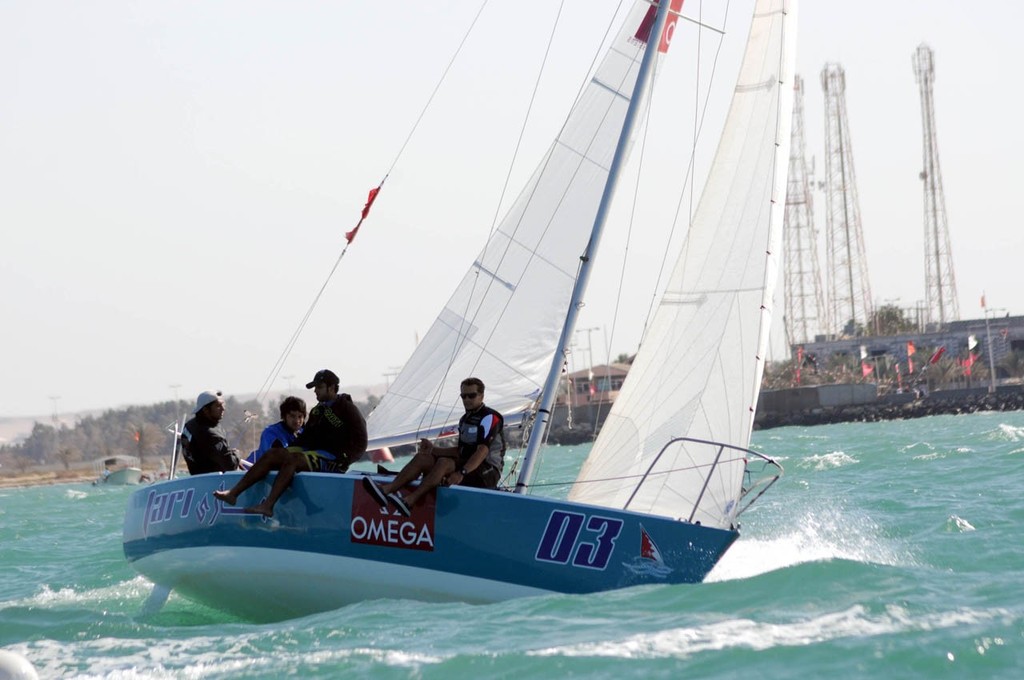 2012 Kingdom Match Race - Abdulla and his crew sail their boat yesterday © Rami Ayoob