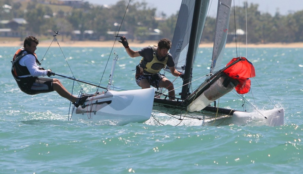 Luke McMullen finished equal second in his F18 ``Top Gear`` - Zhik Mission Beach Regatta photo copyright Tom Orr taken at  and featuring the  class