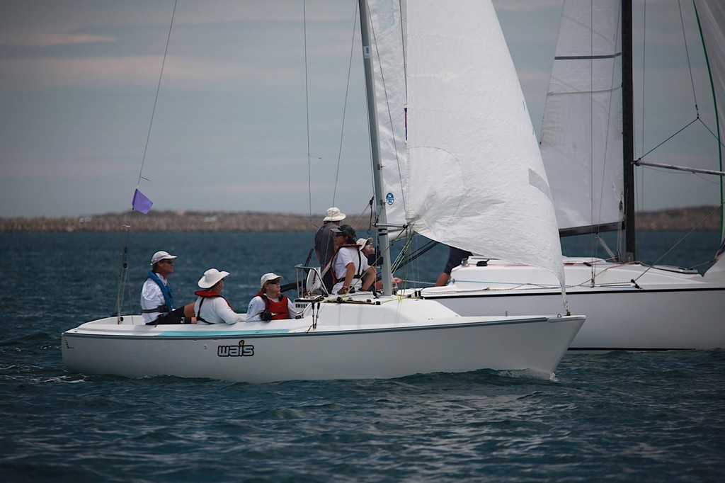 Colin Harrison's little Sonar finsihed second in Division 2 and sailed consistently throughout. photo copyright Bernie Kaaks taken at  and featuring the  class