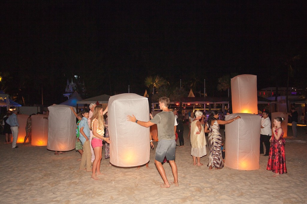 Asia Superyacht Rendezvous  2012 - sending off Chiang Mai lanterns after the Gala Dinner photo copyright Guy Nowell http://www.guynowell.com taken at  and featuring the  class