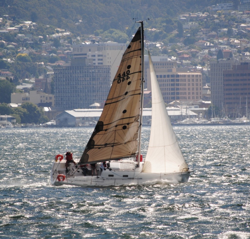 Eliza on her way to winning today’s Group 4 race - Combined Clubs harbour racing series 2012 © Rob Cruse