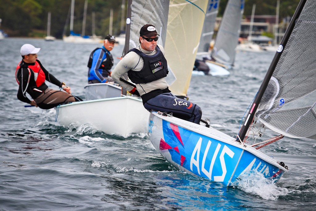 Olympian Brendan Casey on his Finn - Sail Sydney 2012 photo copyright Saltwater Images taken at  and featuring the  class