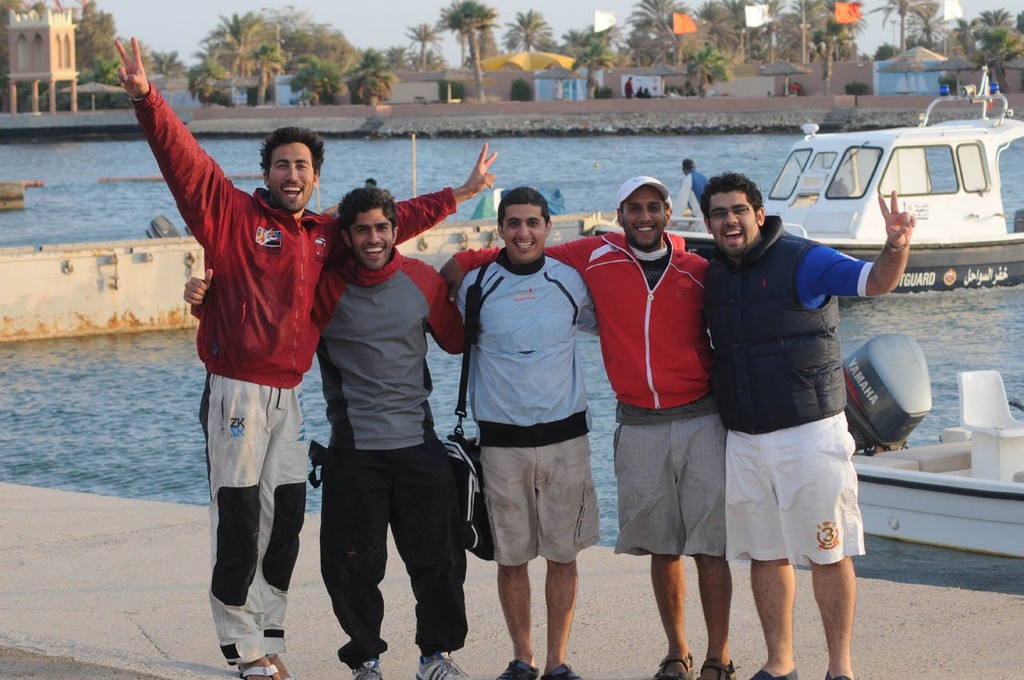 A group of sailors at the club - 2012 Kingdom Match Race photo copyright Rami Ayoob taken at  and featuring the  class