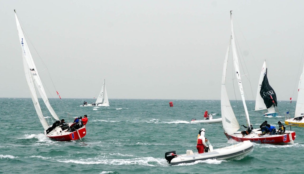 Action from yesterday’s races  - 2012 Kingdom Match Race © Rami Ayoob