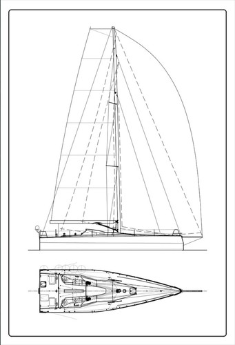 Kagirohi - Sail plan and deck layout © SW