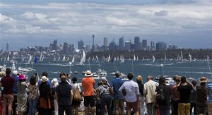 Crowds on South Head enjoy spectacular start to Rolex Sydney Hobart - 2012 Rolex Sydney Hobart Yacht Race photo copyright  Rolex / Carlo Borlenghi http://www.carloborlenghi.net taken at  and featuring the  class