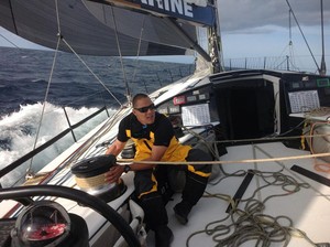 Geoff Huegill hard at work on Ragamuffin Loyal - 2012 Rolex Sydney Hobart Yacht Race photo copyright Ragamuffin Loyal https://twitter.com/RagamuffinLoyal taken at  and featuring the  class