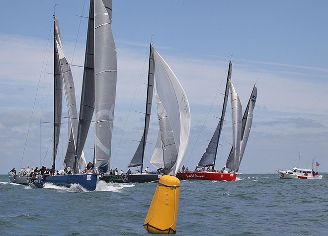 The fabled downwind start got an outing again in Race Seven. - TP52 Southern Cross Cup ©  John Curnow