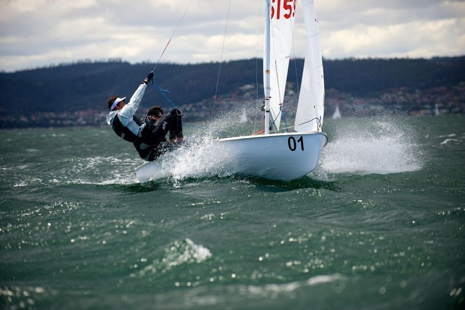 Lachlan and Thomas Racing upwind in the 420 National Titles 2013 photo Dane Lojek © North Sails http://www.northsails.com/