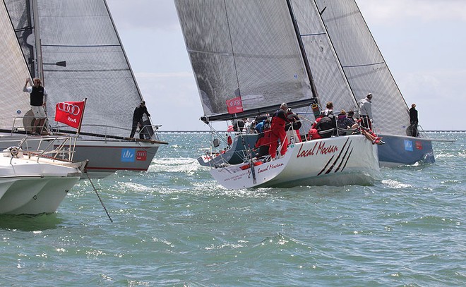B Start with Local Mocean heading down the line - Festival of Sails ©  John Curnow