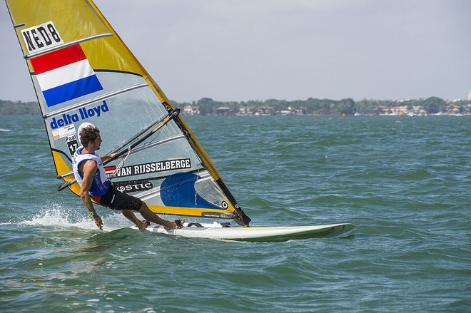 RS:X windsurfing action at ISAF Sailing World Cup Miami 2013 © US Sailing http://www.ussailing.org