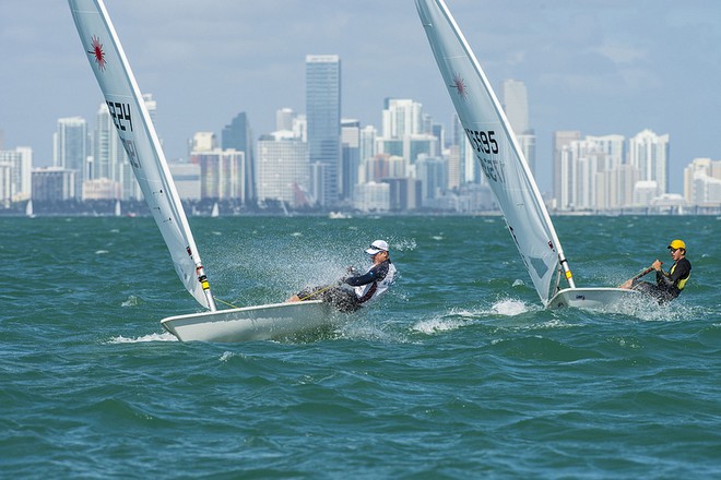 Tight racing at ISAF Sailing World Cup Miami 2013 © US Sailing http://www.ussailing.org