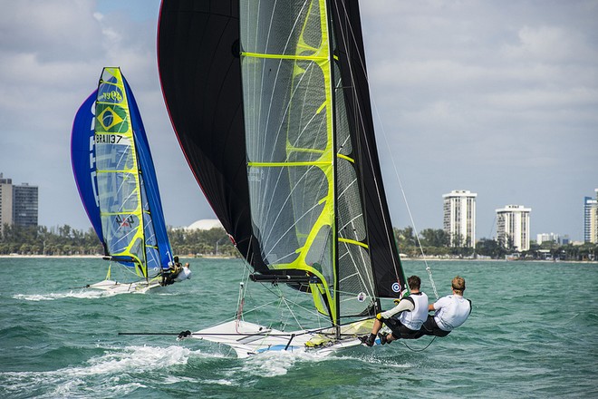 Crew enjoys wonderful racing conditions at ISAF Sailing World Cup Miami 2013 © US Sailing http://www.ussailing.org