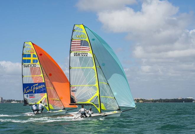 Competition is spectacular at ISAF Sailing World Cup Miami 2013 © US Sailing http://www.ussailing.org