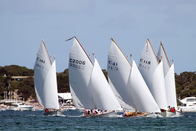 Fleet action after the loop in front of the clubhouse - Talent2 Quarantine Station Couta Boat Race ©  Alex McKinnon Photography http://www.alexmckinnonphotography.com