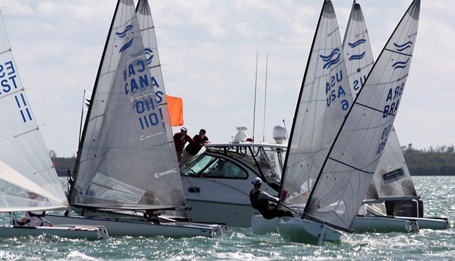 Medal race start - 2013 ISAF Sailing World Cup Miami © Ants Vainsalu