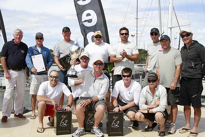 Beau Geste’s crew with the loot. The Coopers 62 Pilsner was put on ice immediately for all to drink. - TP52 Southern Cross Cup © Teri Dodds http://www.teridodds.com