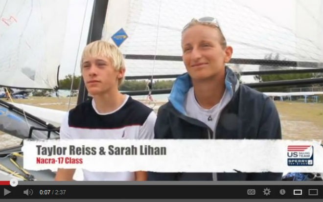 Taylor Reiss and Sarah Lihan at ISAF Sailing World Cup Miami 2013 © US Sailing http://www.ussailing.org