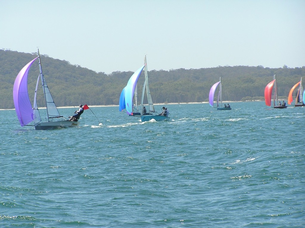 Champagne sailing at the MG Nationals at Port Stephens - MG14 National Titles photo copyright Rohan Nosworthy taken at  and featuring the  class