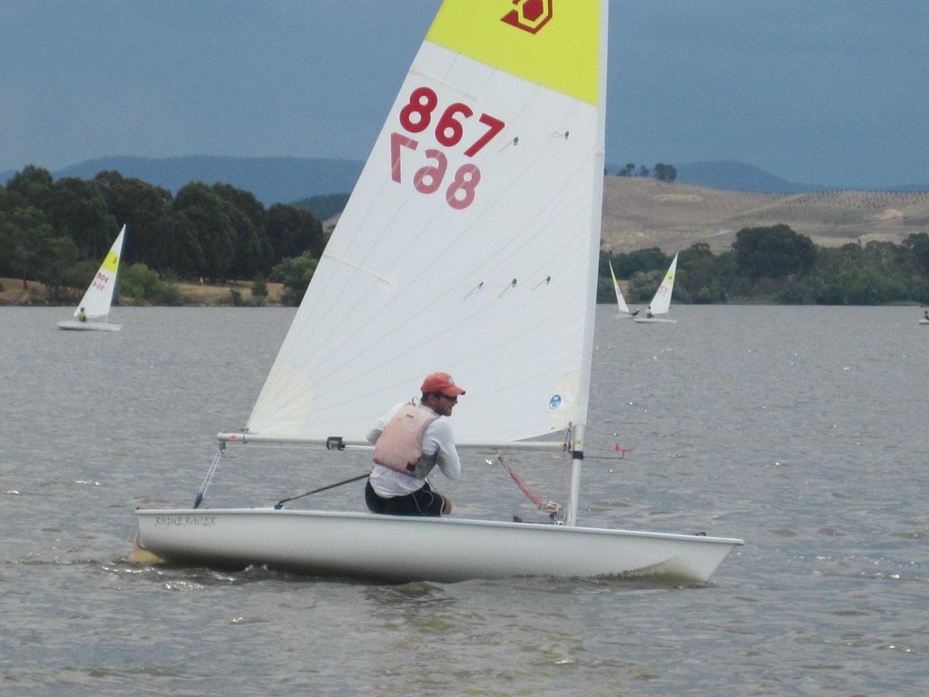 Chris Eddes on his home waters of Lake Burley Griffin - 2013 Spiral National Championships photo copyright Tim Stuparich taken at  and featuring the  class